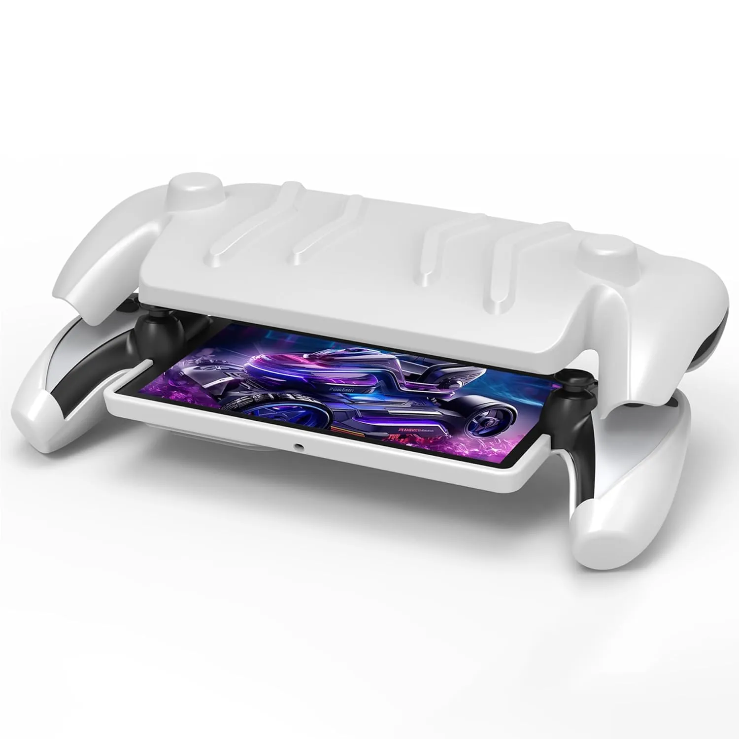 Protective Cover Case for PlayStation Portal with Front Cover and Kickstand DOBEWINGDELOU Accessories Protector Case with Stand Shock-Absorption Non-Slip Anti-Scratch White