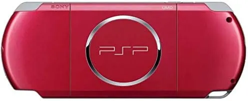 PSP Slim and Lite 3000 Series Handheld Gaming Console with 8GB Memory Card (Renewed) (Red)