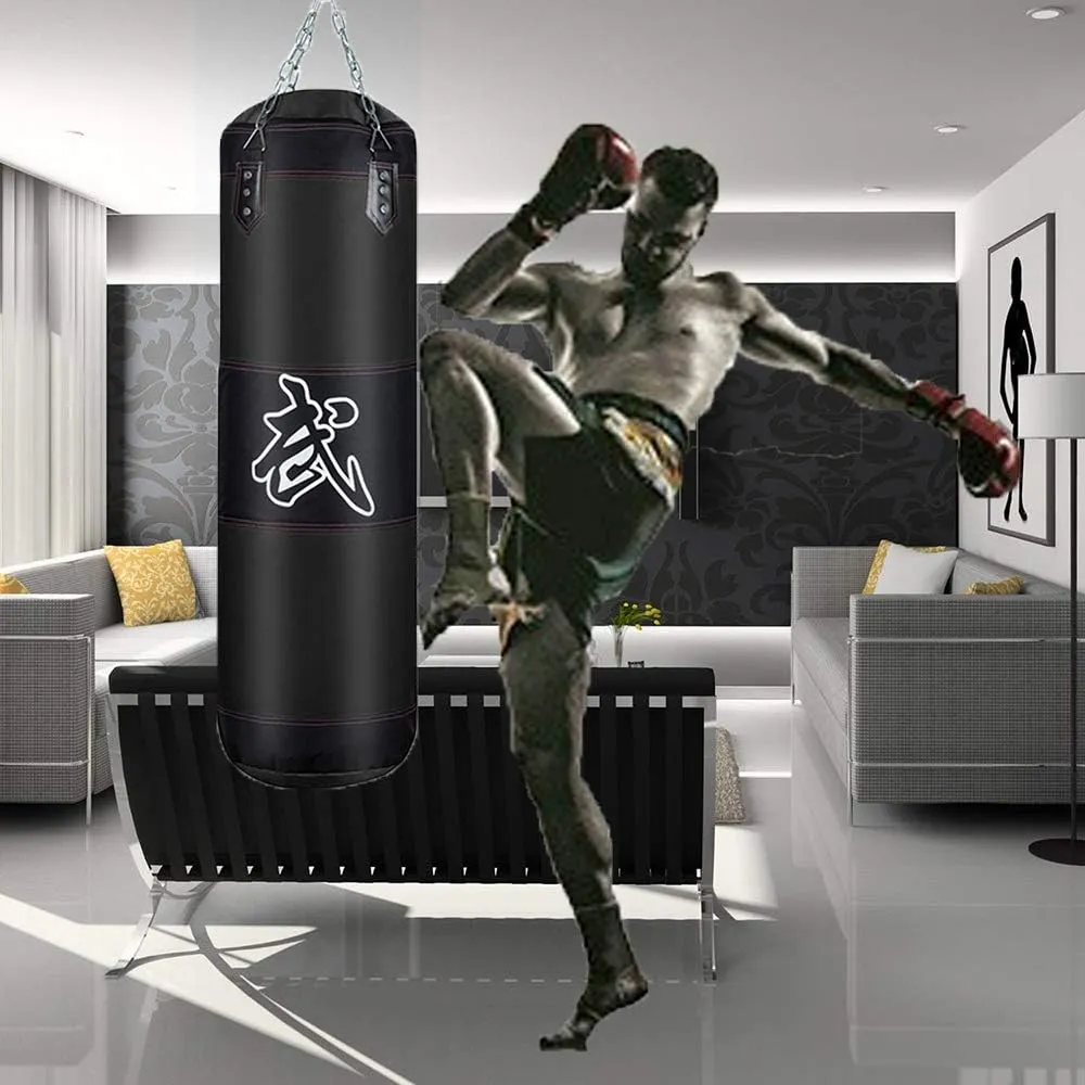 Punching Bag for Man Women Kids, Indoor/Garden Boxing Bag Unfilled Heavy Bag Set with Punching Gloves, Chain, Ceiling Hook for MMA, Kickboxing, Muay Thai, Karate, Taekwondo