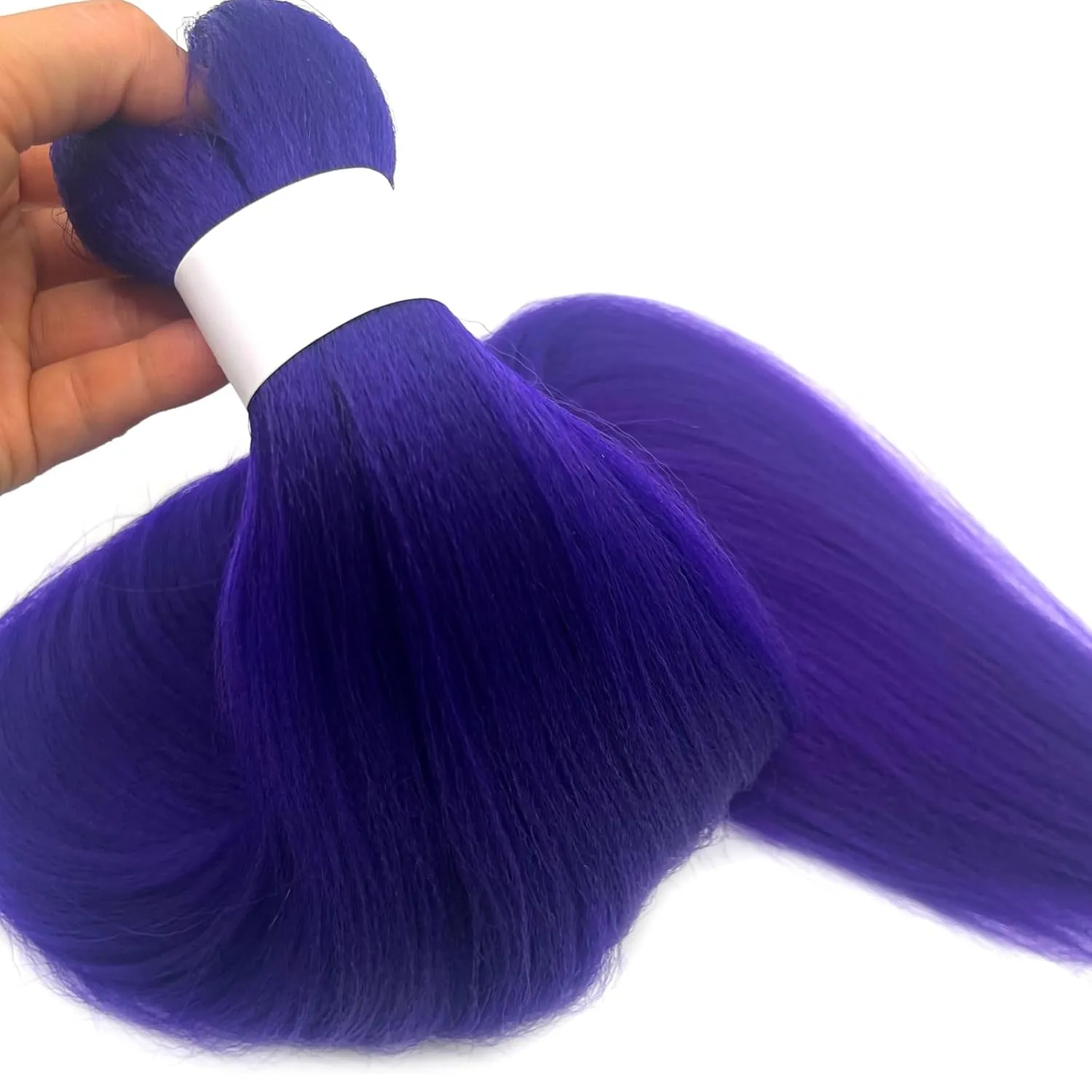 Purple Braiding Hair Pre Stretched with Boho Braids Curly Deep Ocean Wave Crochet Hair Natural Color Synthetic Knotless Boho Braiding Hair for Bohemian Braids 5 Packs