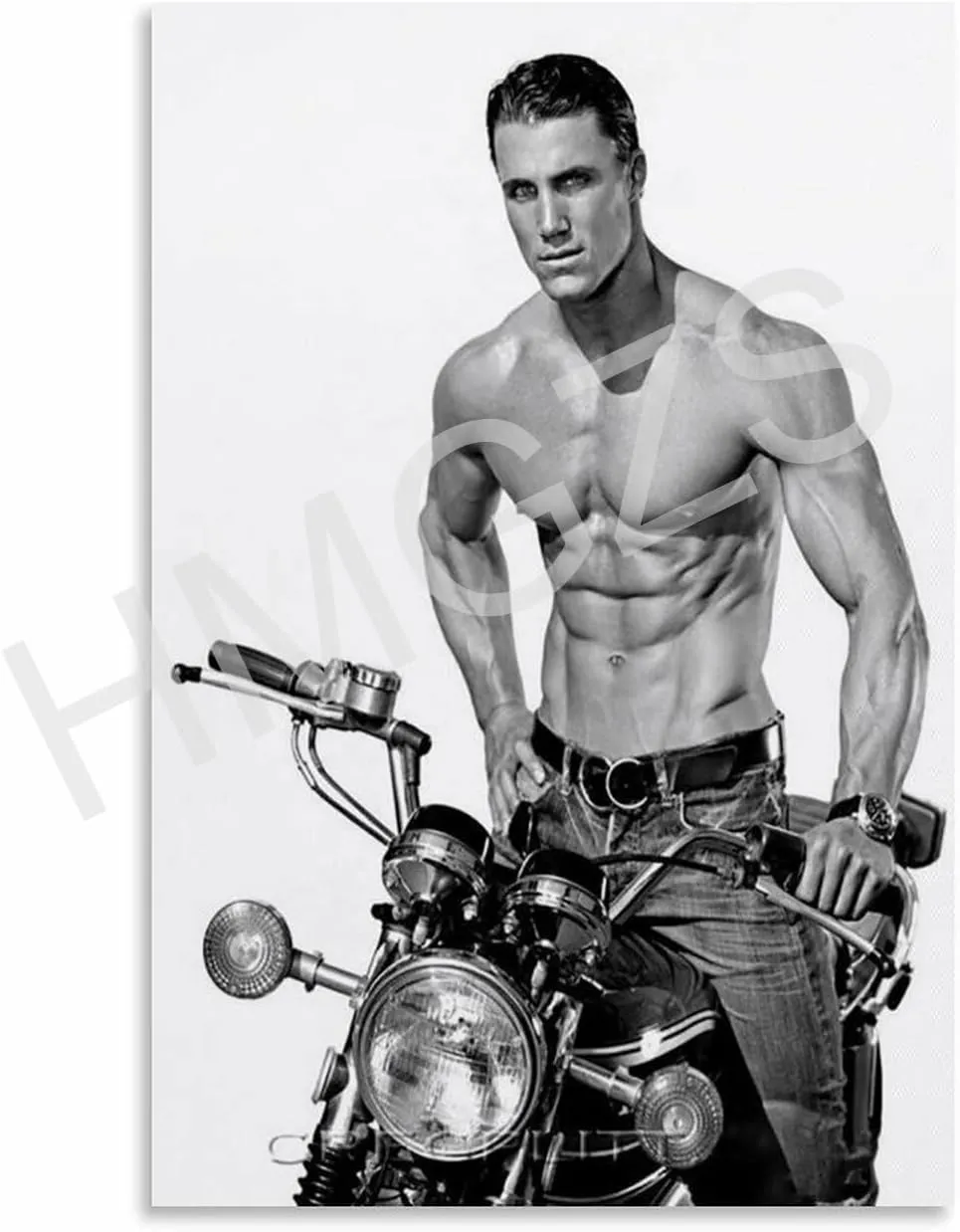QNBHYAA Muscle Man Greg Plitt Mr. Bodybuilder Poster Retro Famous Actor Poster (3) Canvas Painting Posters And Prints Wall Art for Living Room Bedroom Decor 12x18inch(30x45cm)