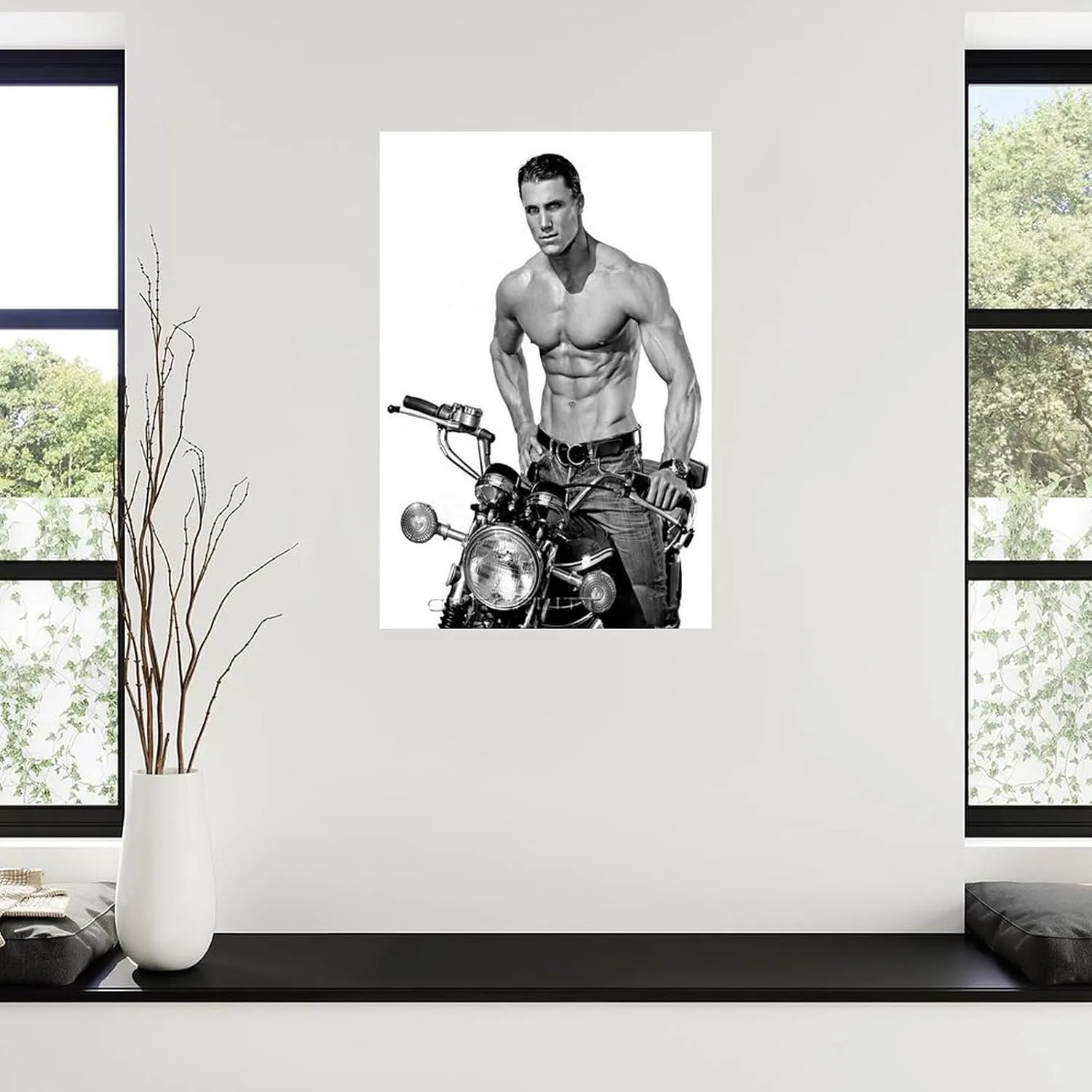 QNBHYAA Muscle Man Greg Plitt Mr. Bodybuilder Poster Retro Famous Actor Poster (3) Canvas Painting Posters And Prints Wall Art for Living Room Bedroom Decor 12x18inch(30x45cm)
