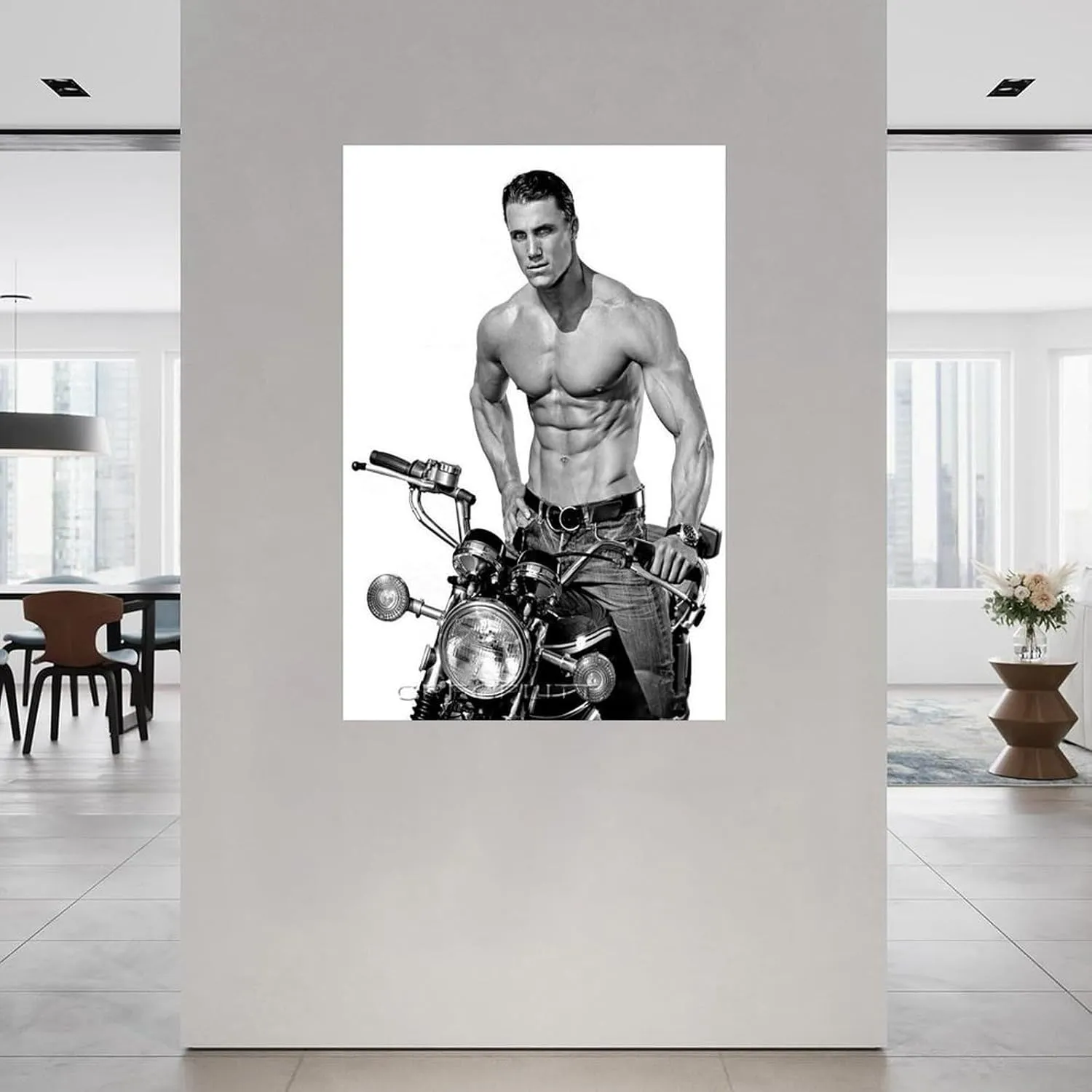 QNBHYAA Muscle Man Greg Plitt Mr. Bodybuilder Poster Retro Famous Actor Poster (3) Canvas Painting Posters And Prints Wall Art for Living Room Bedroom Decor 12x18inch(30x45cm)