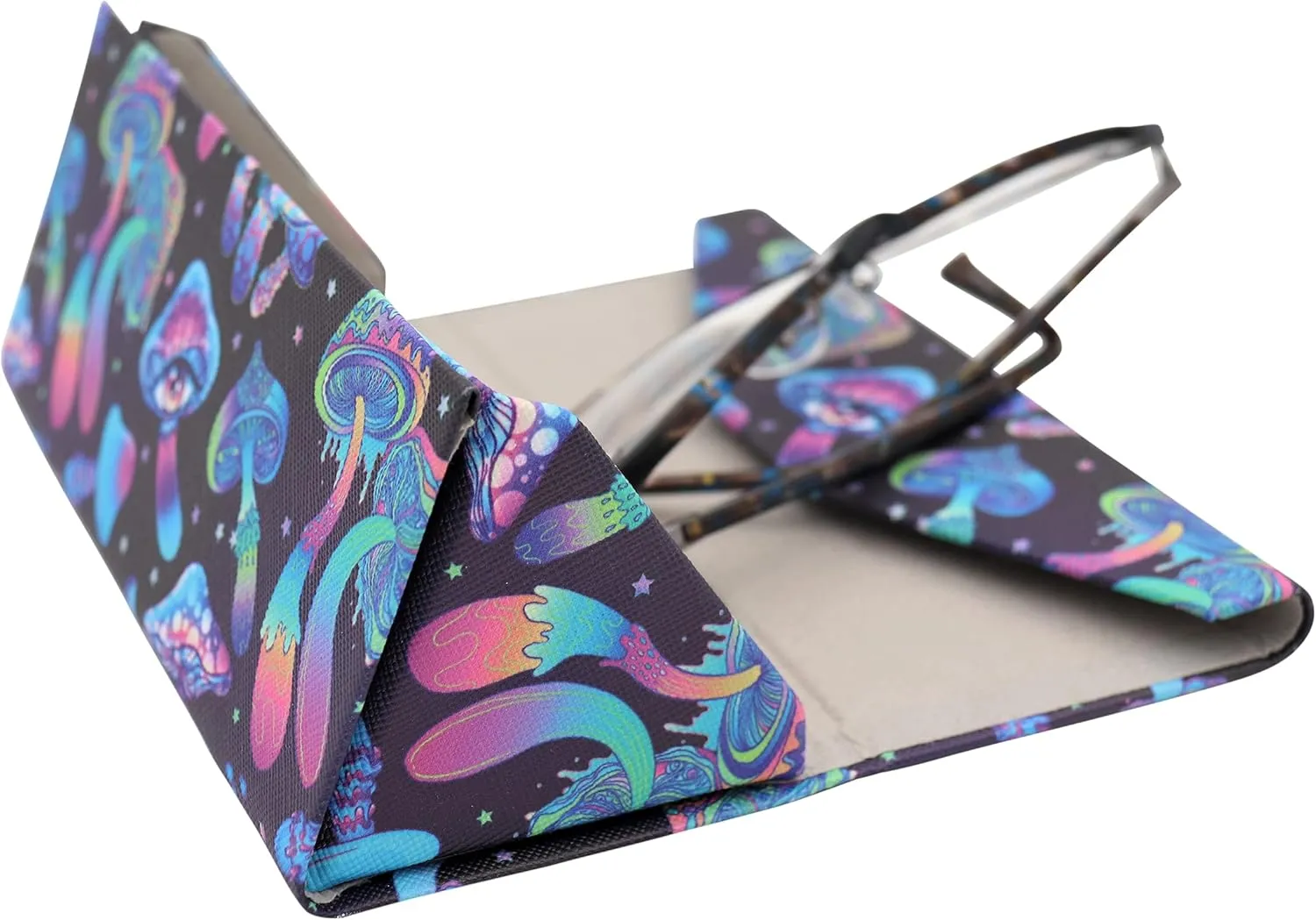 Real Sic Glasses Case for Men and Women - Magnetic Folding Hard Shell Sunglass Holder - Inspired by Halloween/Horror/Occult