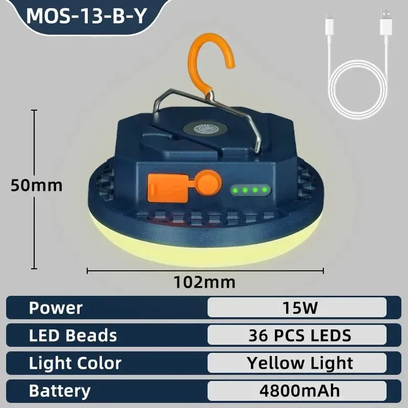 Rechargeable Magnetic Camping Tent Lanterns Emergency USB Flashlights