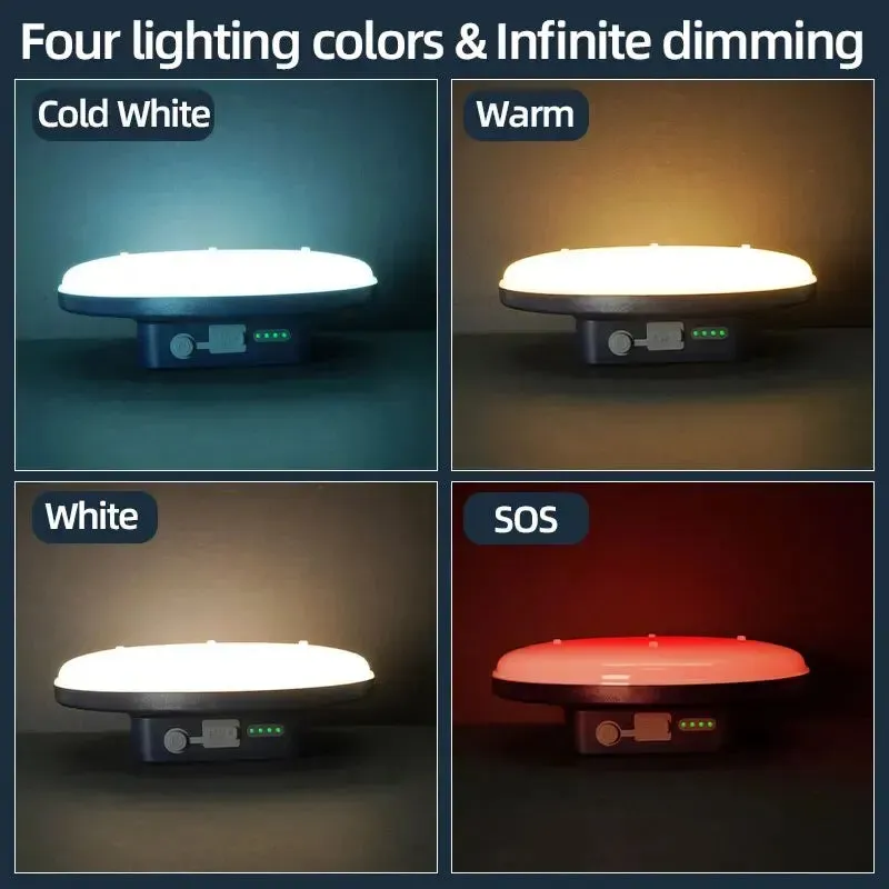 Rechargeable Magnetic Camping Tent Lanterns Emergency USB Flashlights