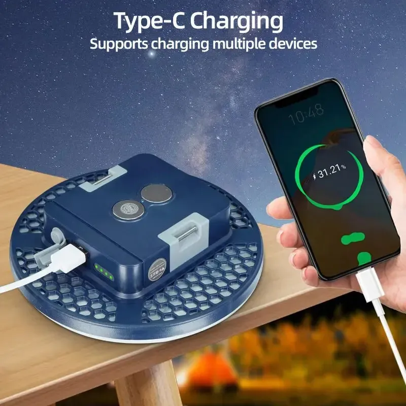 Rechargeable Magnetic Camping Tent Lanterns Emergency USB Flashlights