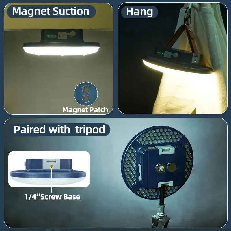 Rechargeable Magnetic Camping Tent Lanterns Emergency USB Flashlights