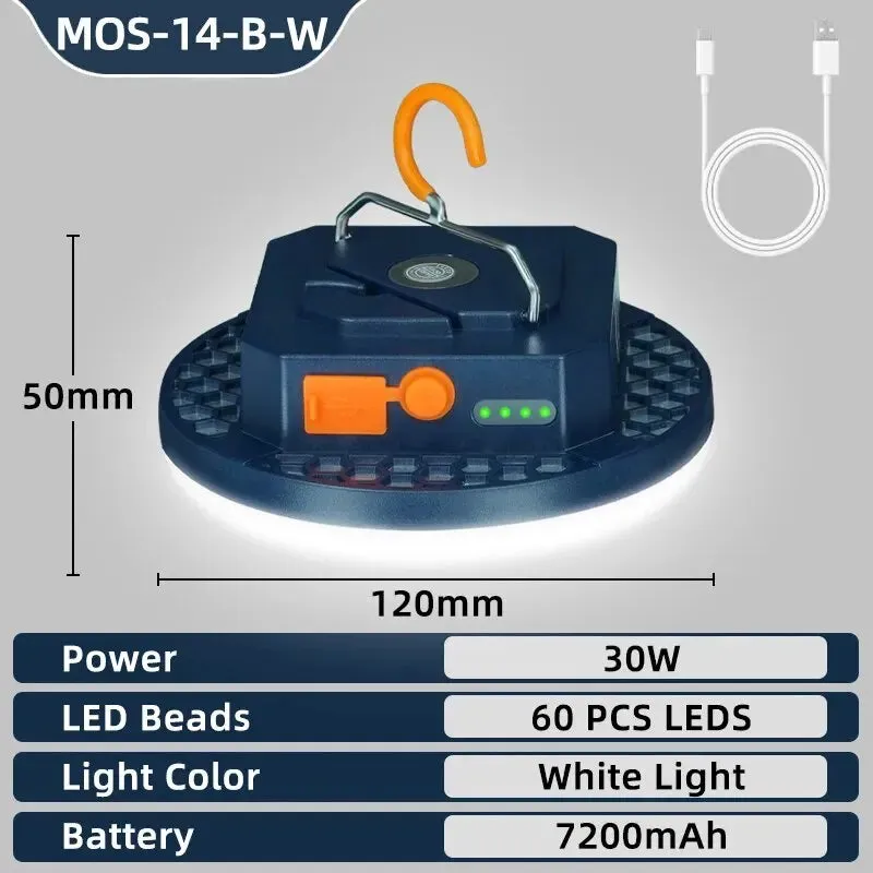 Rechargeable Magnetic Camping Tent Lanterns Emergency USB Flashlights