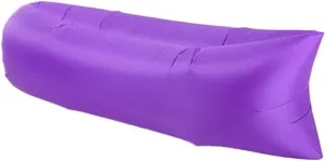 Recliner Camping Chair Beach Picnic Inflatable Sofa Lazy Ultralight Down Sleeping Bag Air Bed Inflatable Sofa Lounger Outdoor Furniture Portable (Color : Orange)