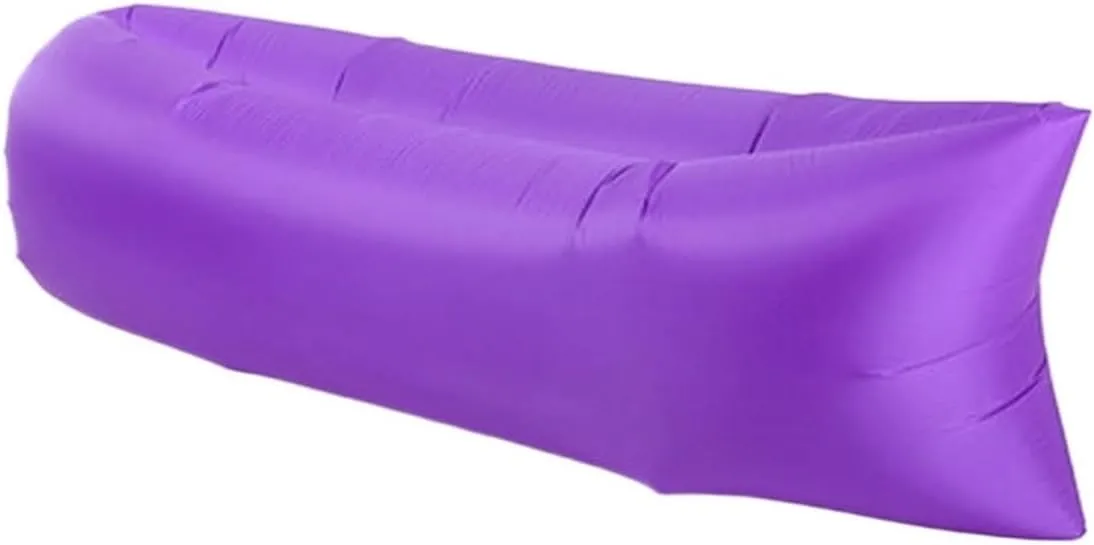 Recliner Camping Chair Beach Picnic Inflatable Sofa Lazy Ultralight Down Sleeping Bag Air Bed Inflatable Sofa Lounger Outdoor Furniture Portable (Color : Orange)
