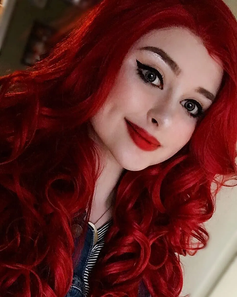Red Lace Front Wigs Long Wavy Synthetic Wig for Women Natural Hairline Mera Cosplay Party Halloween Heat Resistant Hair 26inch