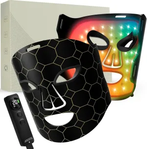 Red Light Therapy Face Mask with 7 Color LED Light Therapy, Photon Facial Skin Care Device for Wrinkle Reduction, Skin Brightening, and Skin Tightening – Rechargeable with Timer & Remote Control