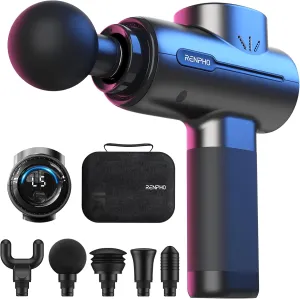 RENPHO Massage Gun Deep Tissue, FSA HSA Eligible Portable Percussion Massager for Back and Neck, Fathers Day Gifts, Gift for Men and Women, Handheld Device with Carry Case, Active