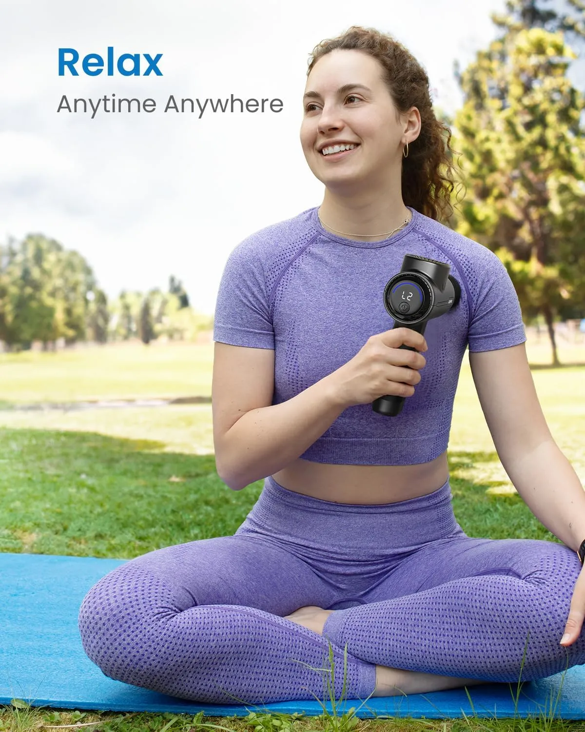 RENPHO Massage Gun Deep Tissue, FSA HSA Eligible Portable Percussion Massager for Back and Neck, Fathers Day Gifts, Gift for Men and Women, Handheld Device with Carry Case, Active