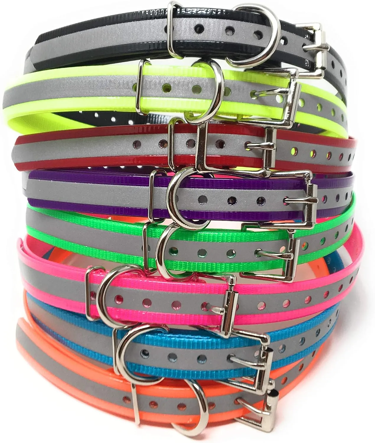 Replacement Strap for Dogtra Collars - 3/4" Wide Ultra-Durable Dog E-Collar Replacement for Training, Bark, Shock, Electric, and GPS Collars - 28" Adjustable Length Reflective Pink