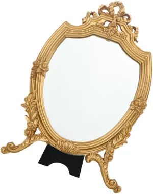 Retro Carved Butterfly Knot Makeup Mirror High Definition Surface Stable Base Perfect Women