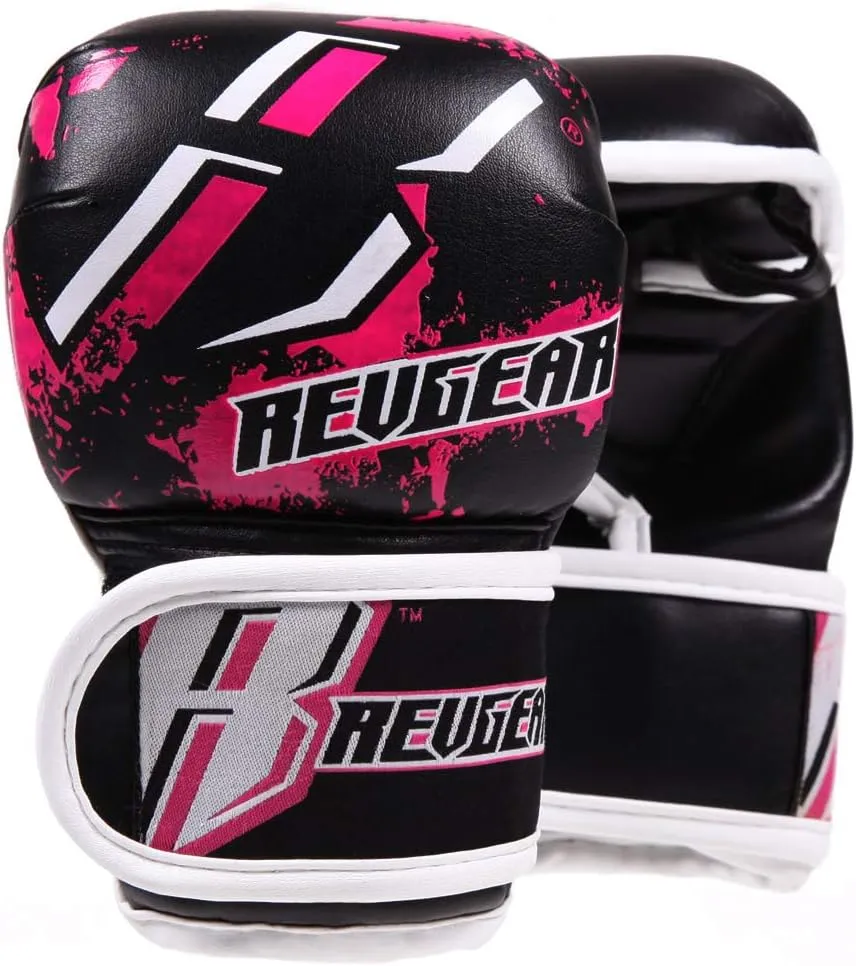 Revgear Kids MMA Boxing Gloves Combat Series, Youth Boxing Gloves, Muay Thai Punching Gloves - Protected Thumb, Ventilation