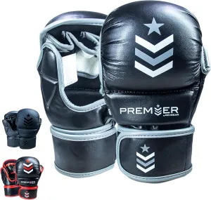 Revgear MMA Gloves Premier 7 Oz, MMA Sparring Gloves, Punching Gloves, Boxing Training Gloves, Heavy Bag Gloves for Men and Women, Strong Padding Protection and Grip