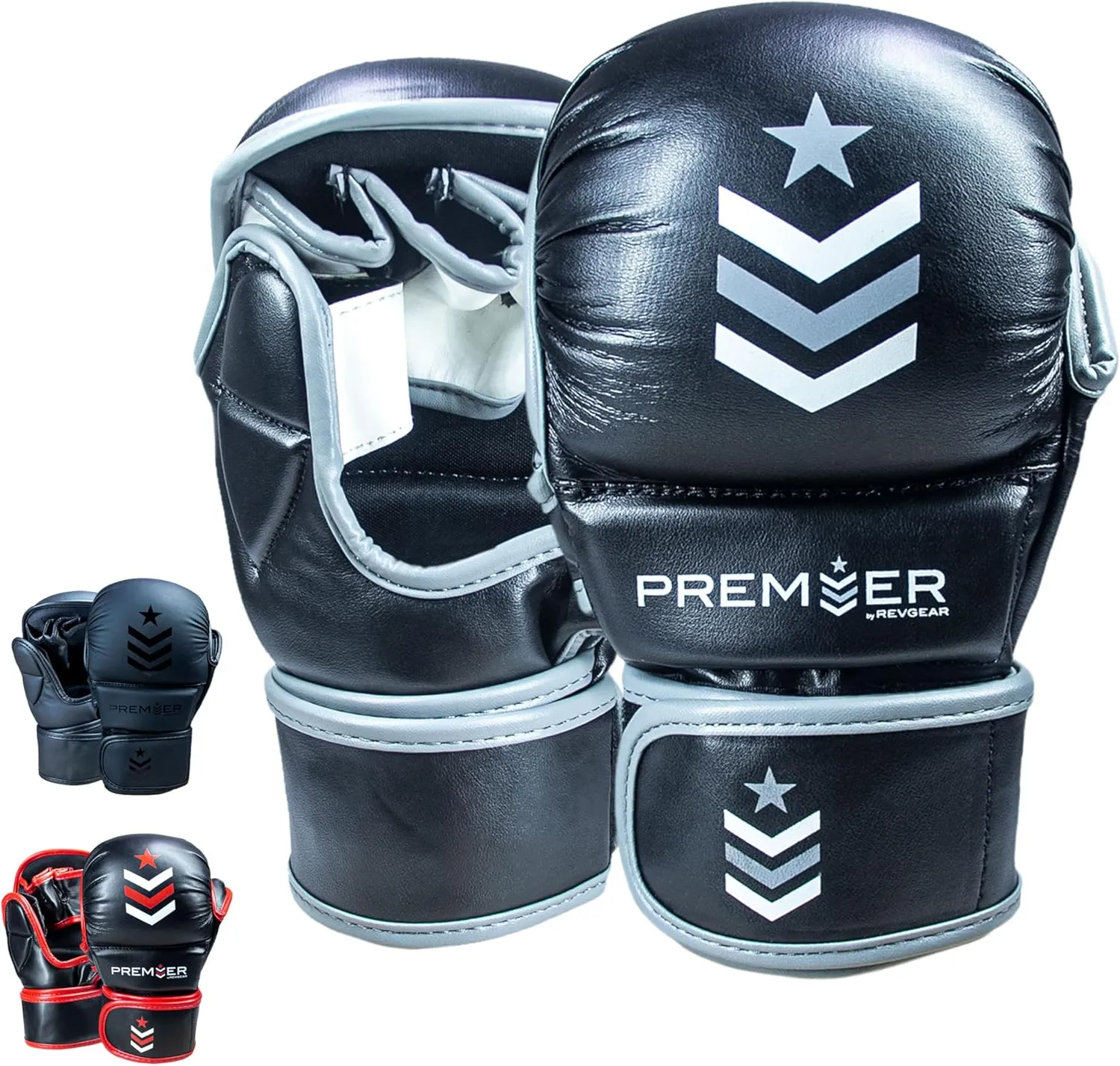 Revgear MMA Gloves Premier 7 Oz, MMA Sparring Gloves, Punching Gloves, Boxing Training Gloves, Heavy Bag Gloves for Men and Women, Strong Padding Protection and Grip
