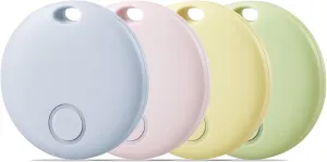 Reyke Air Tags-4 Pack Smart Tag, Luggage Tracker Works with Apple Find My (iOS Only), Item Finder for Key, Backpack, Wallet, IP67 Waterproof