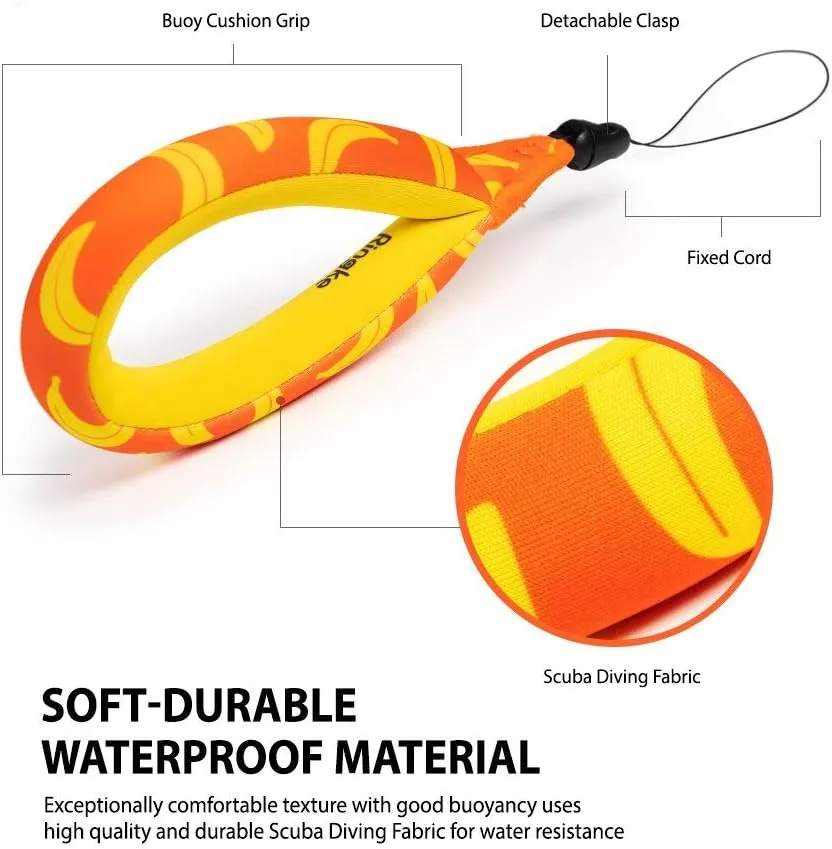 Ringke Waterproof Float Strap (2 Pack), Floating Strap, Wristband, Hand Grip, Lanyard Compatible with Camera, Phone, Key