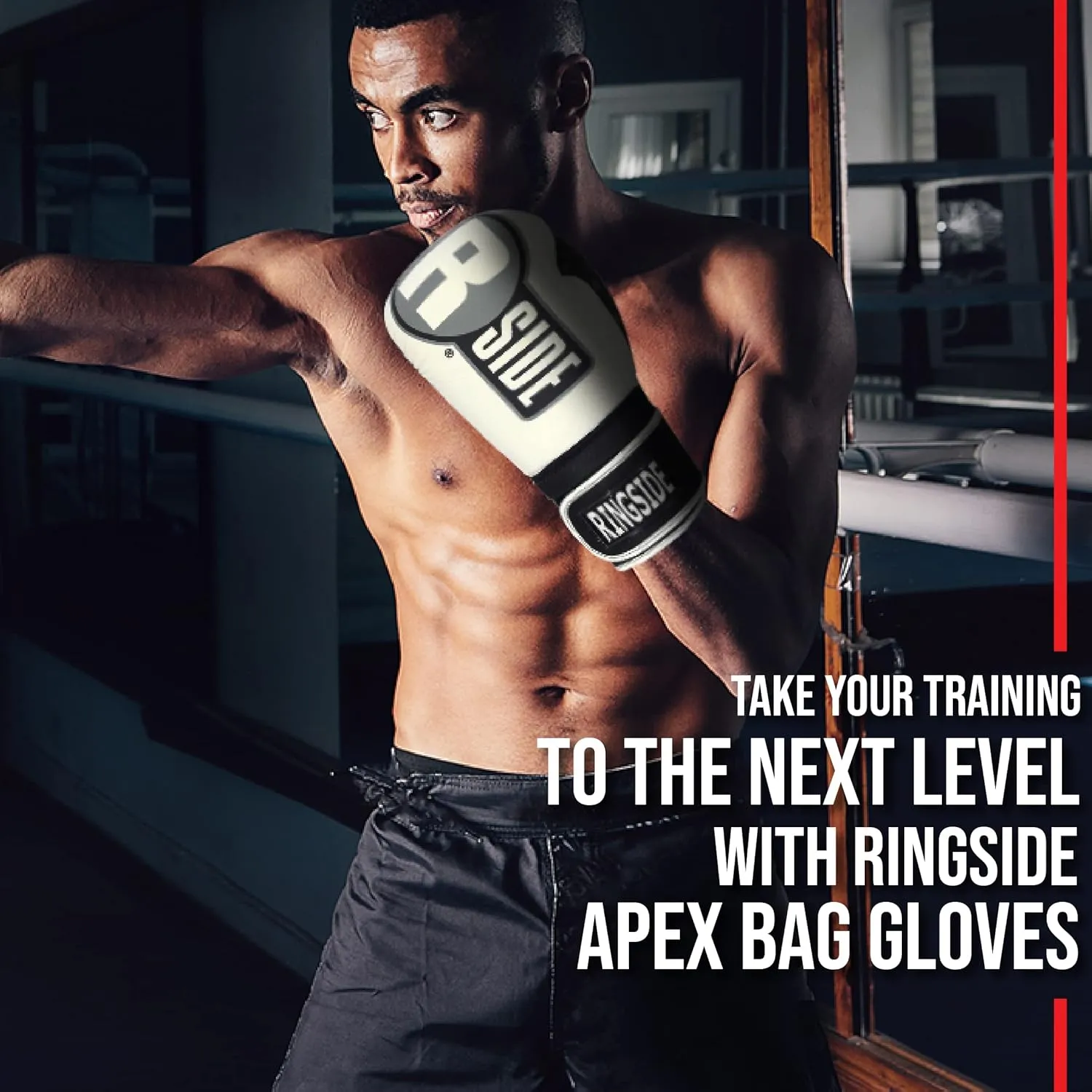 Ringside Apex Bag Gloves, IMF-Tech Boxing Gloves with Secure Wrist Support, Synthetic Boxing Gloves for Men and Women