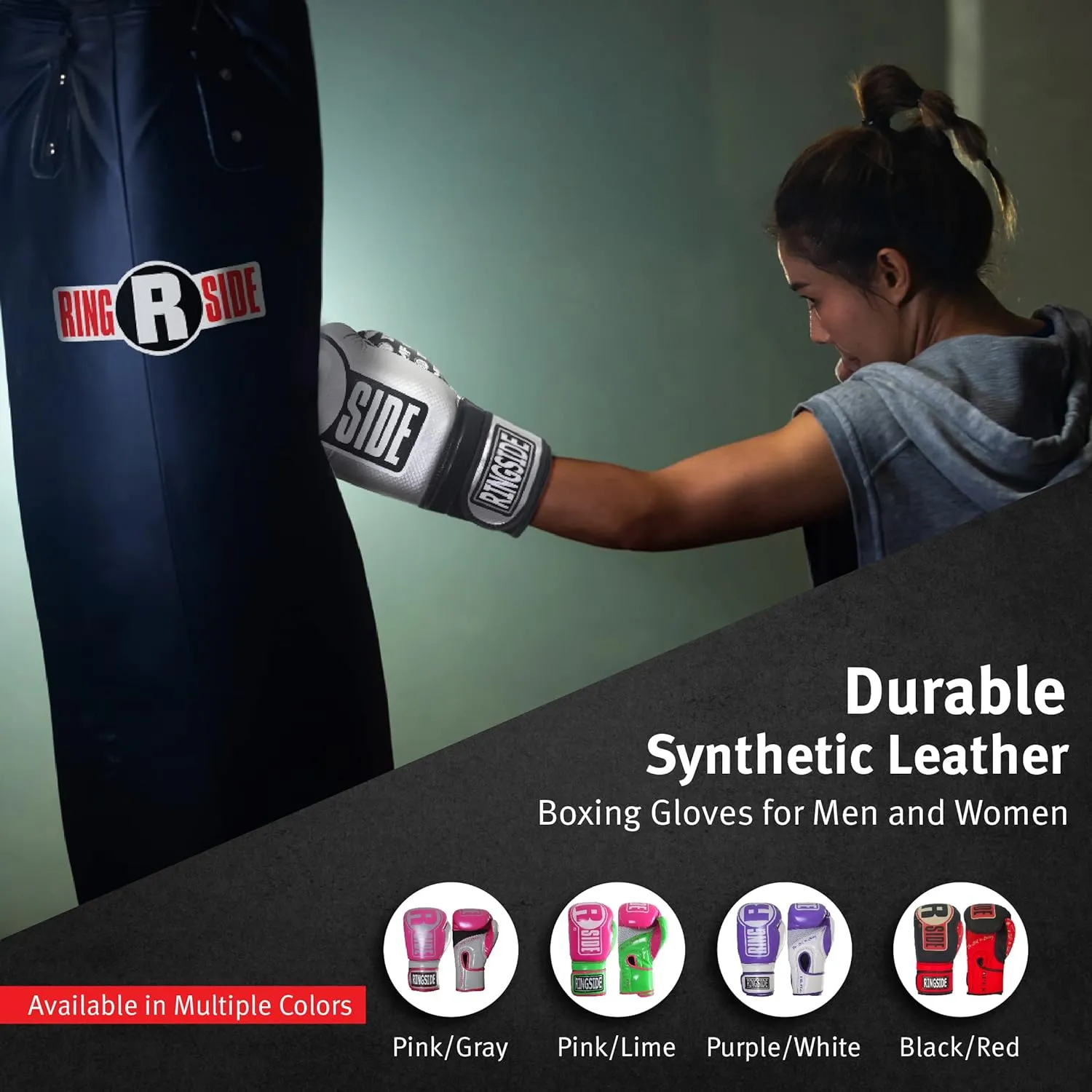 Ringside Apex Bag Gloves, IMF-Tech Boxing Gloves with Secure Wrist Support, Synthetic Boxing Gloves for Men and Women