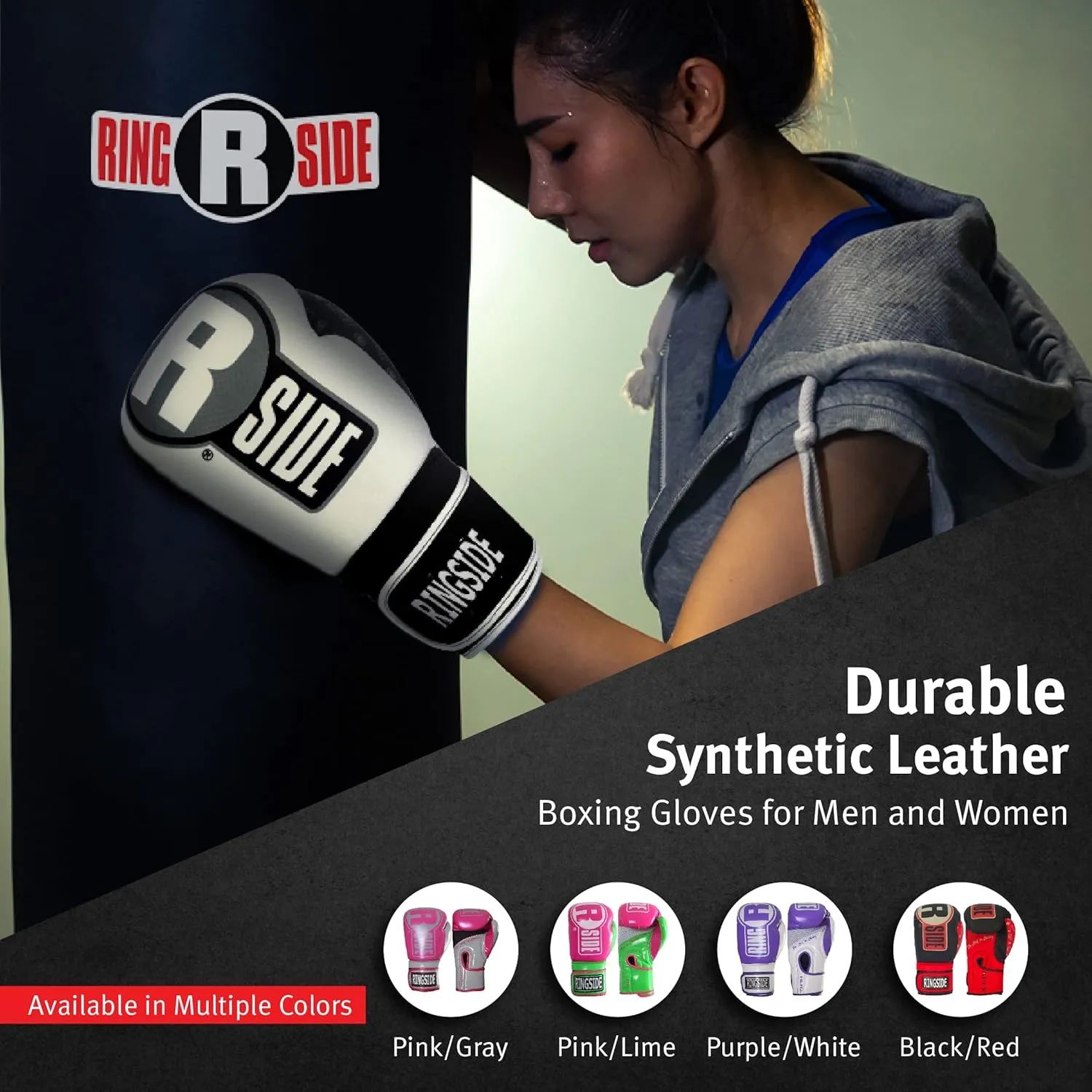 Ringside Apex Bag Gloves, IMF-Tech Boxing Gloves with Secure Wrist Support, Synthetic Boxing Gloves for Men and Women