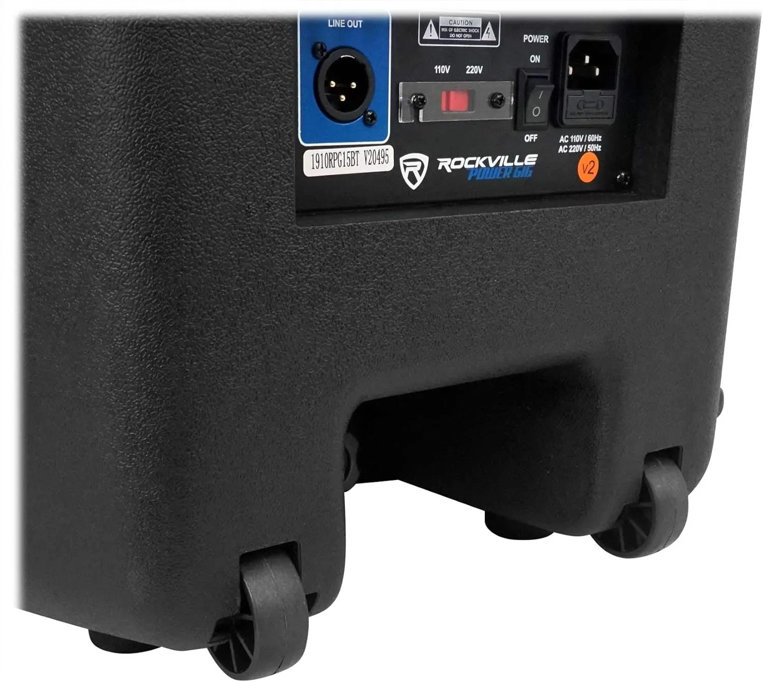 Rockville RPG15BT V2 15" Powered 1000W DJ PA Speaker w/Bluetooth   Remote   Wireless Link to Additional Speaker, Black