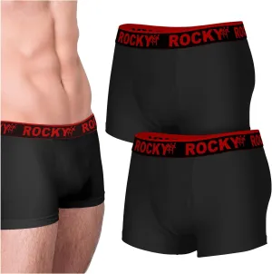 Rocky Men's Boxer Briefs 4-Way High Performance Pouch Underwear, 2-Pack Tagless