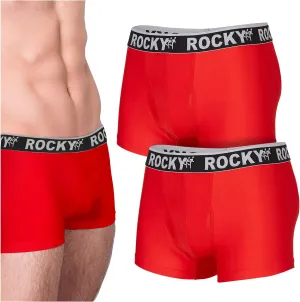 Rocky Men's Boxer Briefs 4-Way High Performance Pouch Underwear, 2-Pack Tagless