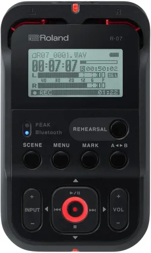 Roland R-07 High-Resolution Handheld Audio Recorder, Black