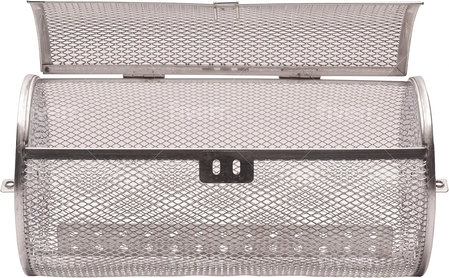 Rolling Grill Basket - Portable Vegetable Grilling Basket - Large & Spacious Grilling Tool Accessories to grill Veggies, Chicken, Shrimp, Kabob & Meat Steak - Compatible with outdoor BBQ Grill