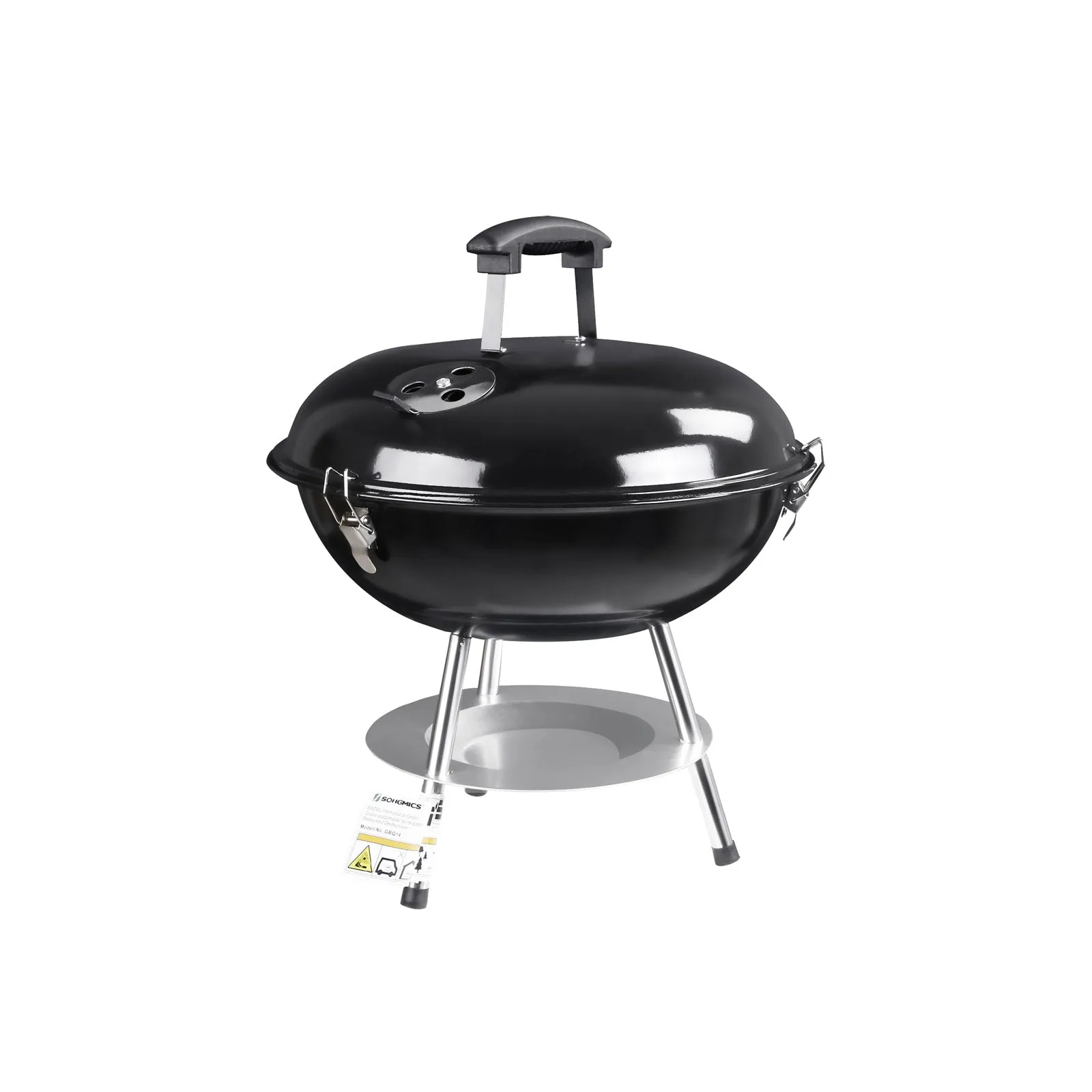 Rootz Portable Kettle Grill - BBQ Grill - Charcoal Grill - High-Quality Materials - Compact Size - Quick Heating - 38cm x 36.5cm x 35.7cm