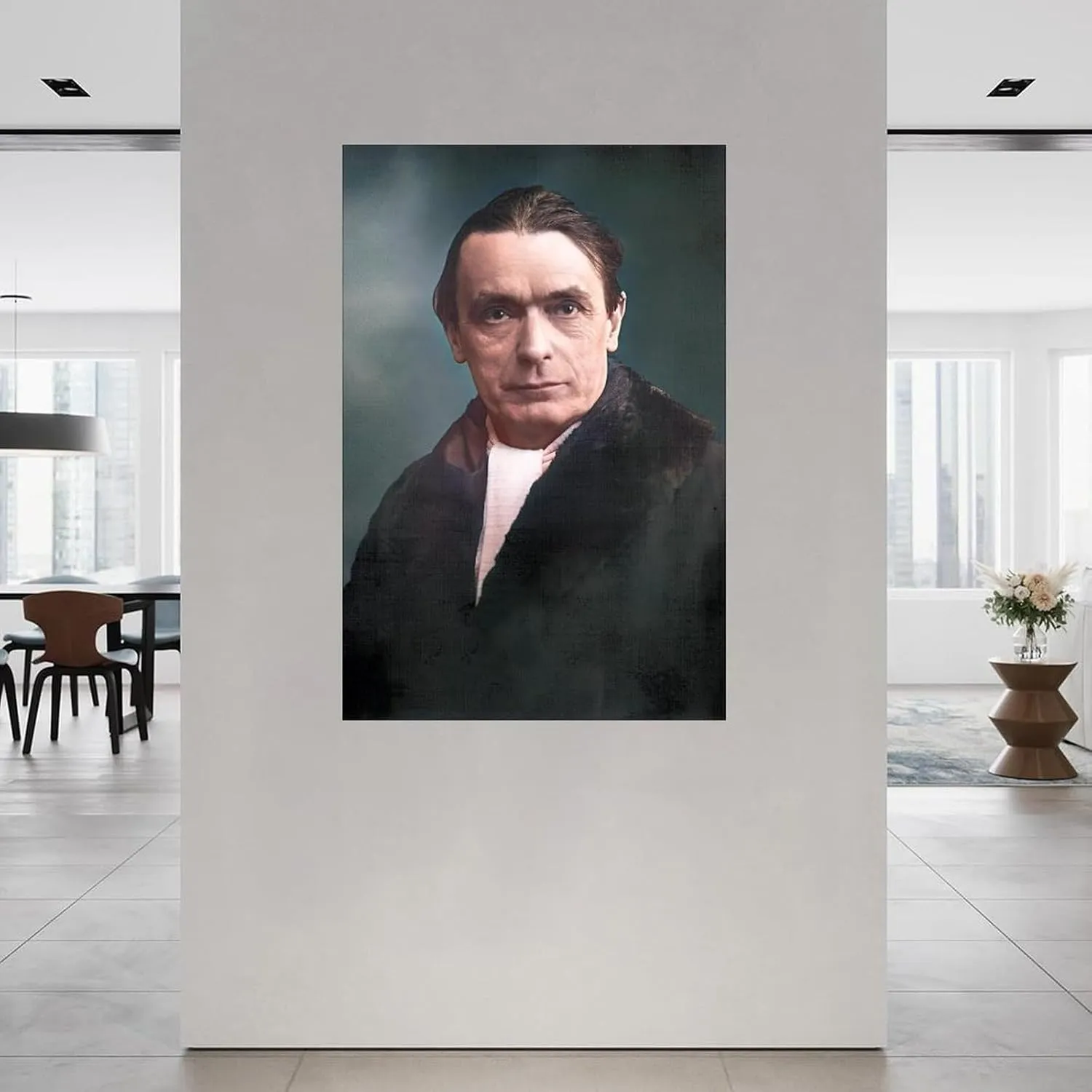 Rudolf Steiner Poster Austrian Architect Portrait (8) Canvas Painting for Living Room Bedroom Decor 24x36inch(60x90cm) Unframe-style