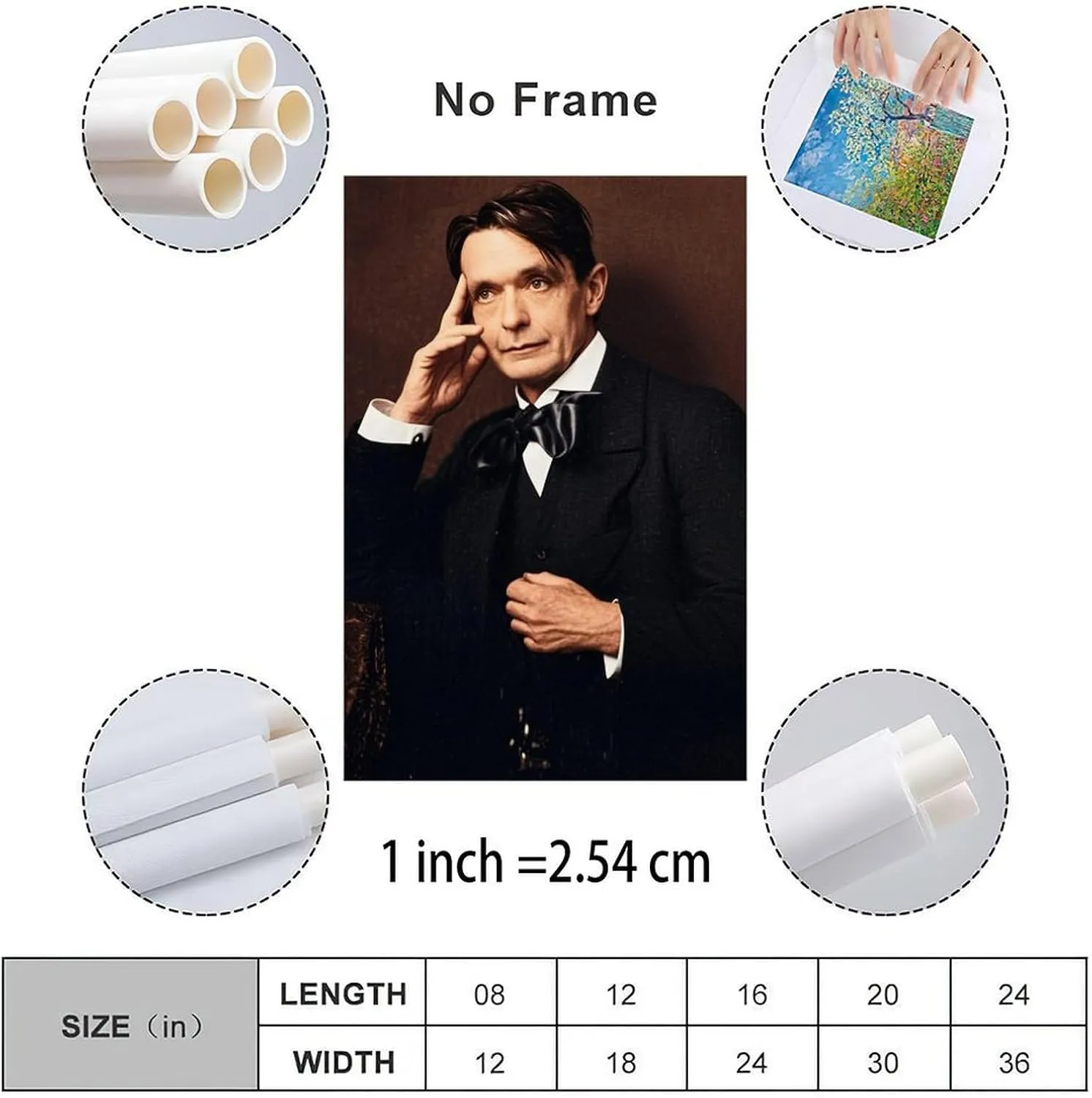 Rudolf Steiner Poster Wall Art (50) Canvas Painting Wall Art Poster for Bedroom Living Room Decor 24x36inch(60x90cm) Unframe-style