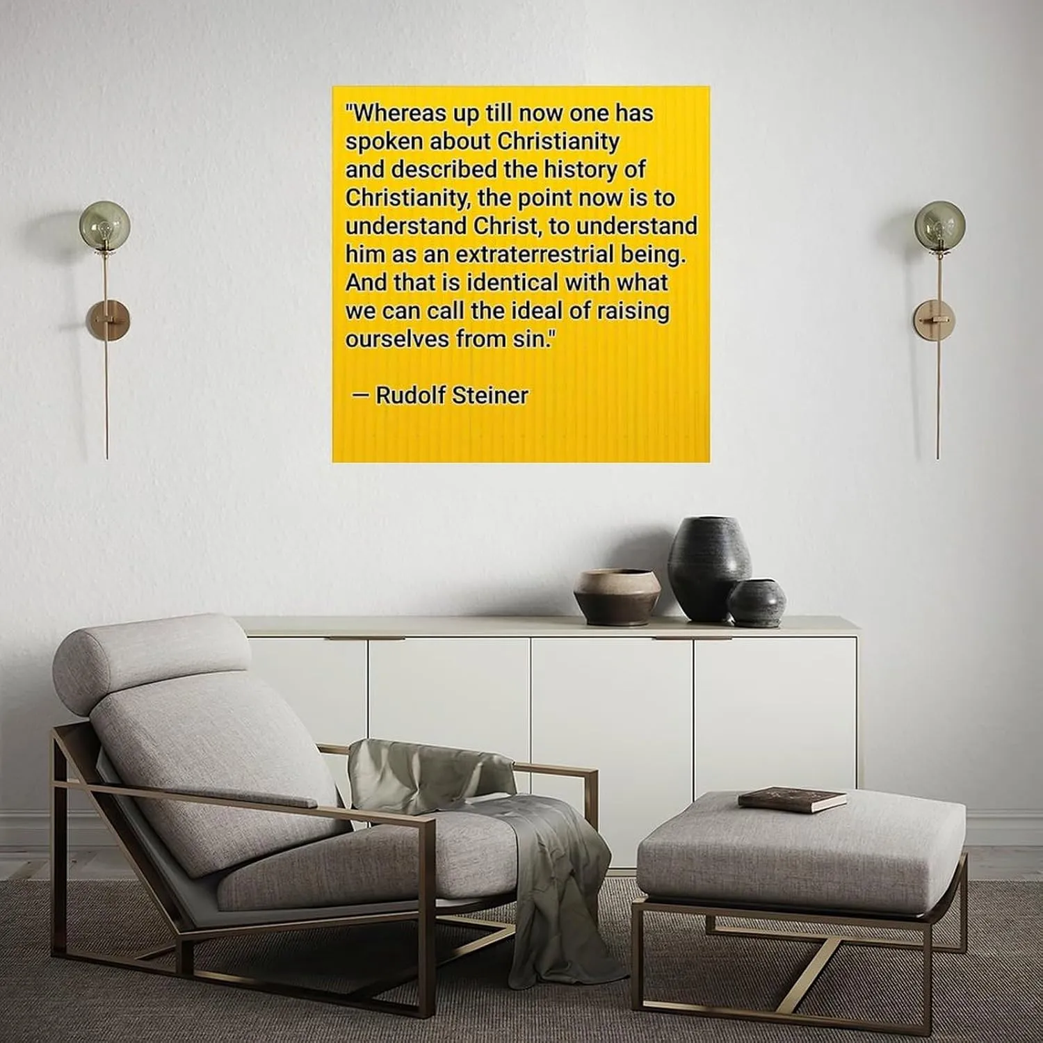 Rudolf Steiner Quotes Poster (19) Canvas Painting for Living Room Bedroom Decor 24x24inch(60x60cm) Unframe-style