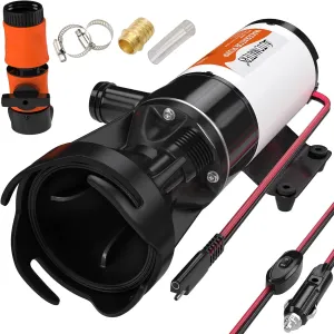 RV Macerator Pump 12V DC, for Trailer Waste Water Dumping, Portable and Quick Release Waste Pump, for Marine/RV/Campers