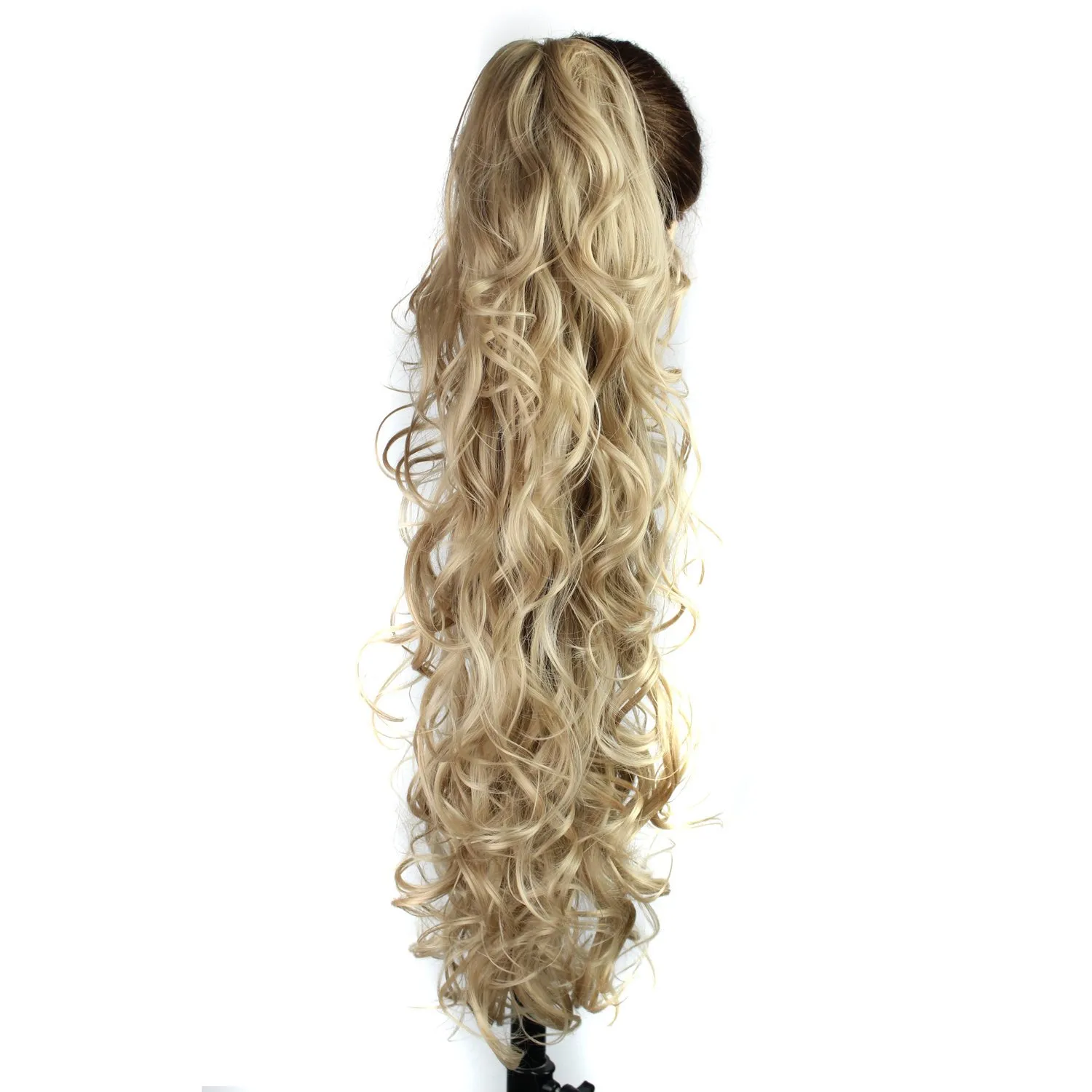 S-ssoy 31"(78cm) Women's Curly Pony Tail Hair Piece Synthetic Claw Clip Ponytail Wavy Long Curled in Hair Extension Extensions Long/Voluminous Wig Hairpieces for Women Girls Lady,16#