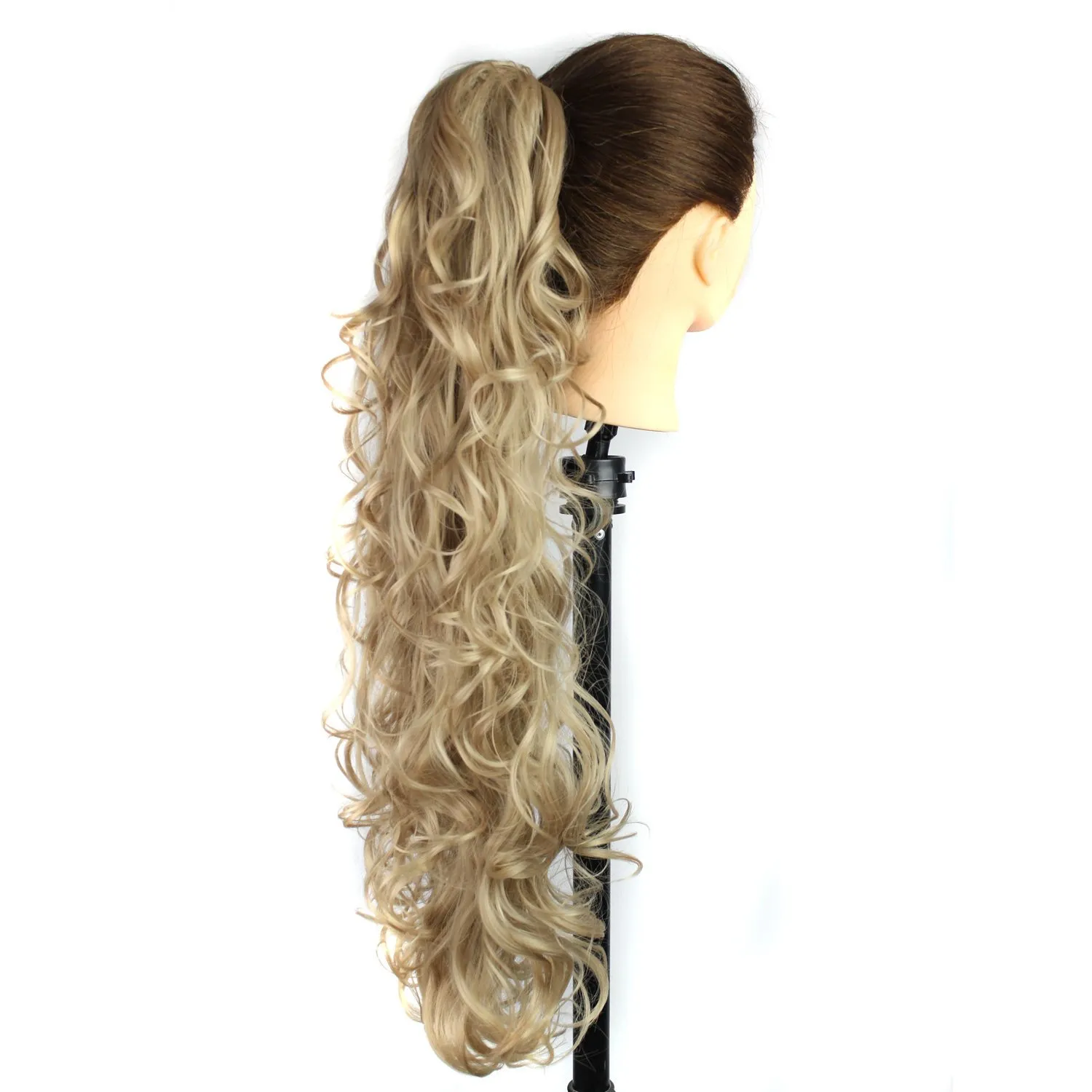 S-ssoy 31"(78cm) Women's Curly Pony Tail Hair Piece Synthetic Claw Clip Ponytail Wavy Long Curled in Hair Extension Extensions Long/Voluminous Wig Hairpieces for Women Girls Lady,16#