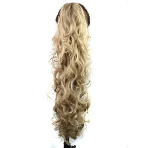 S-ssoy 31"(78cm) Women's Curly Pony Tail Hair Piece Synthetic Claw Clip Ponytail Wavy Long Curled in Hair Extension Extensions Long/Voluminous Wig Hairpieces for Women Girls Lady,16#