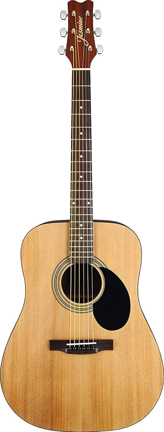 S35 Dreadnought Acoustic Guitar - Natural Bundle with Gig Bag, Strap, Strings, Picks, Instructional Book, Austin Bazaar Instructional Video, and Polishing Cloth