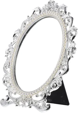 SAFIGLE Luxury Vintage Makeup Mirror Compact Size Magnifying Vanity Mirror for Women's Room Study
