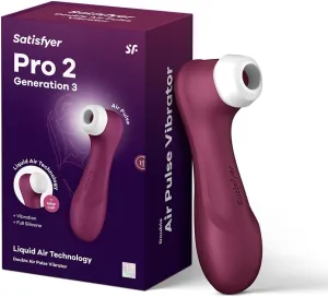 Satisfyer Pro 2 Generation 3 (NO Bluetooth) with Liquid Air Vibrator Sex Toy | Adult Toys for Women | Sucking Clitoral Stimulator | Vibrating Sexual Pleasure Device | Stimulation Vibrators (Wine Red)