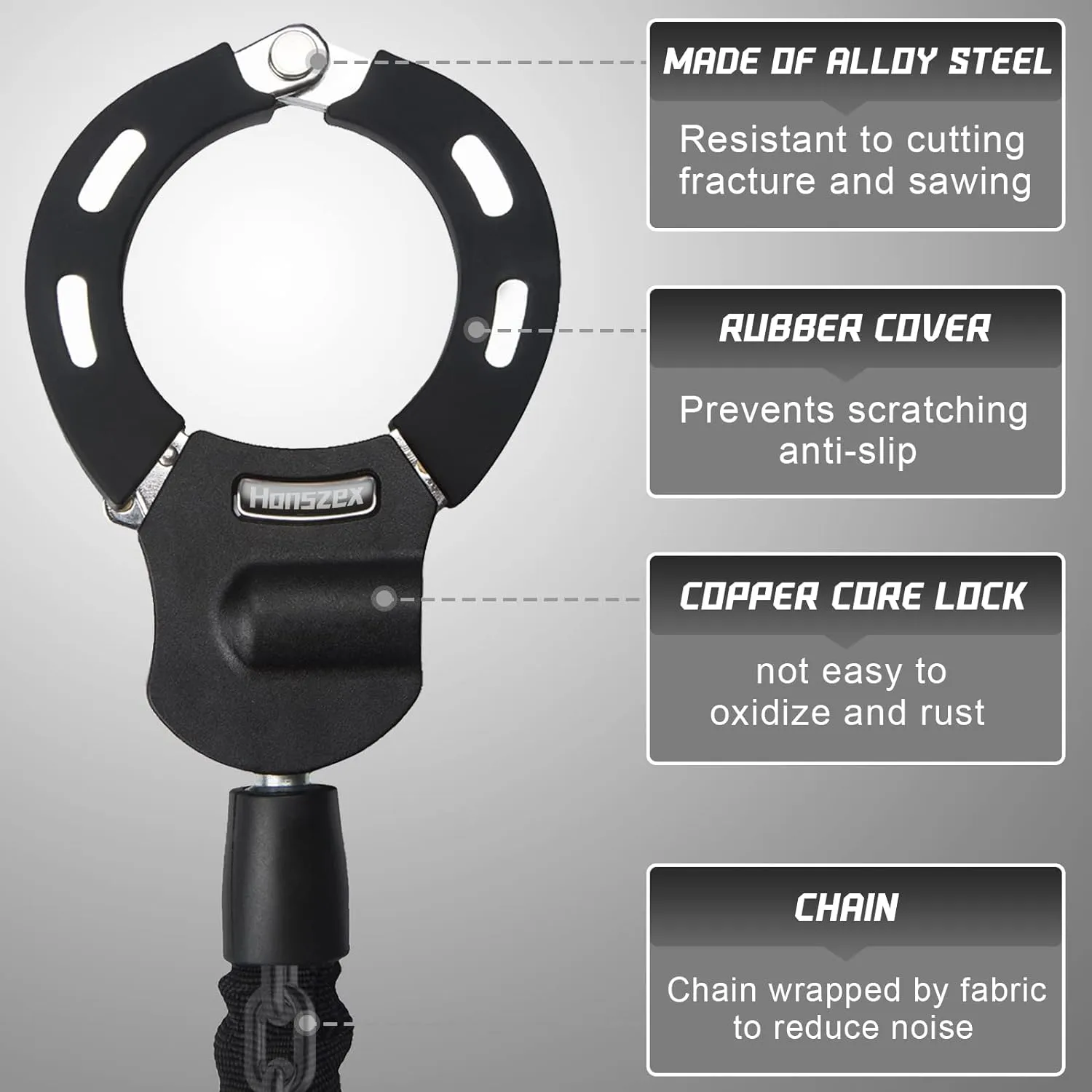Scooter Lock, Electric Scooter Locks Anti Theft & Waterproof Scooter Bag, Bike Lock with Key, Heavy Duty Handcuff Chain Lock for E Scooter, Electric Bike, Bicycle, Motorbikes