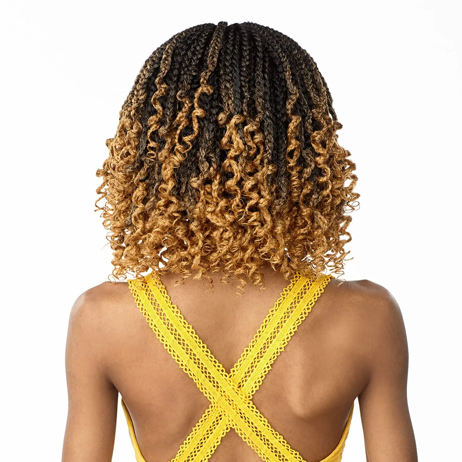 Sensationnel Cloud 9 Synthetic 4X4 HD Lace Part Wig - FEED IN BOX BRAID TWIST 12 (Color:2 Dark Brown)