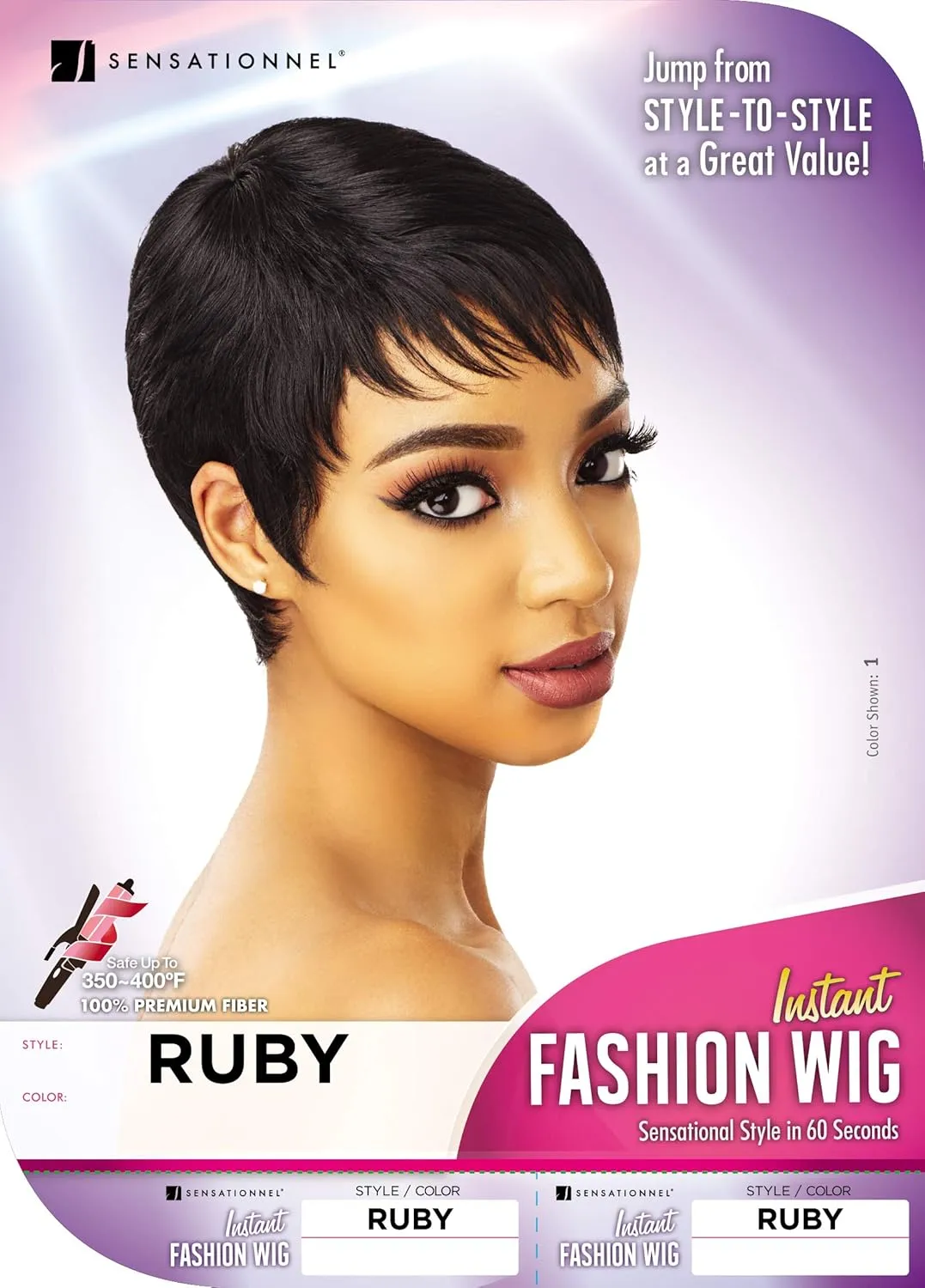 Sensationnel Instant Weave Synthetic Half Wig - RUBY (1 [Jet Black])