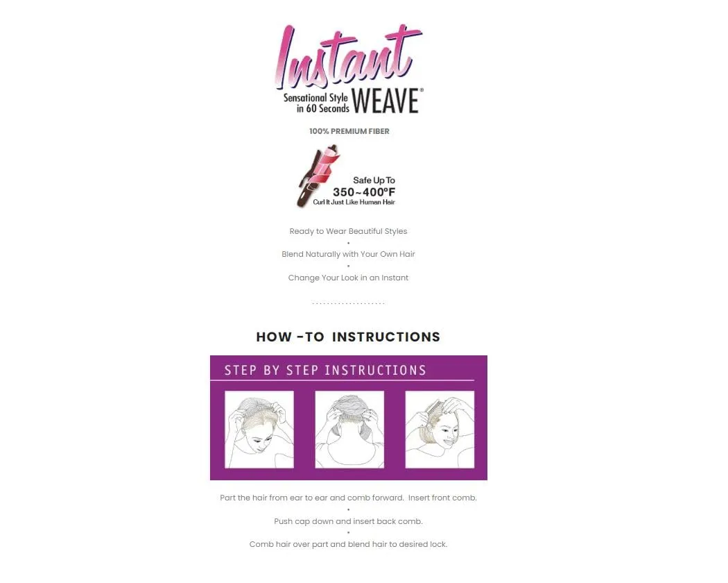 Sensationnel Instant Weave Synthetic Halfwig - Tuscany-BLUE/BK by Hair Zone