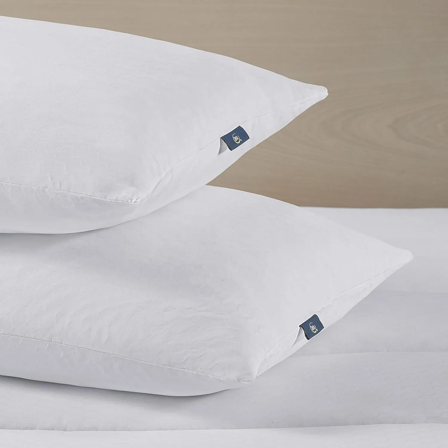 Serta Power Chill Cooling Soft/Medium Down Alternative Bed Pillows for Side, Stomach or Back Sleepers (2 Pack), Queen, White